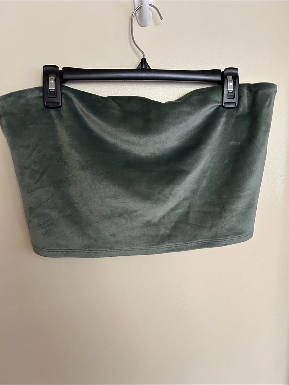 aerie Olive Green Velvet Mini Tube Top